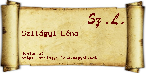 Szilágyi Léna névjegykártya